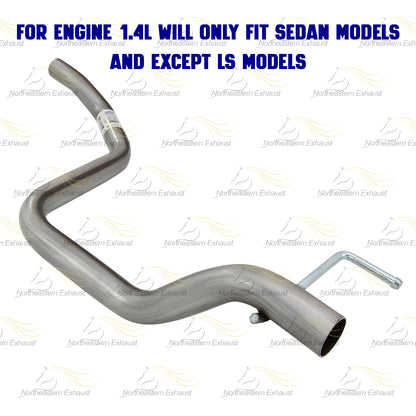 2012-2016 Chevy Sonic 1.4L & 1.8L Stainless Steel Intermediate Pipe