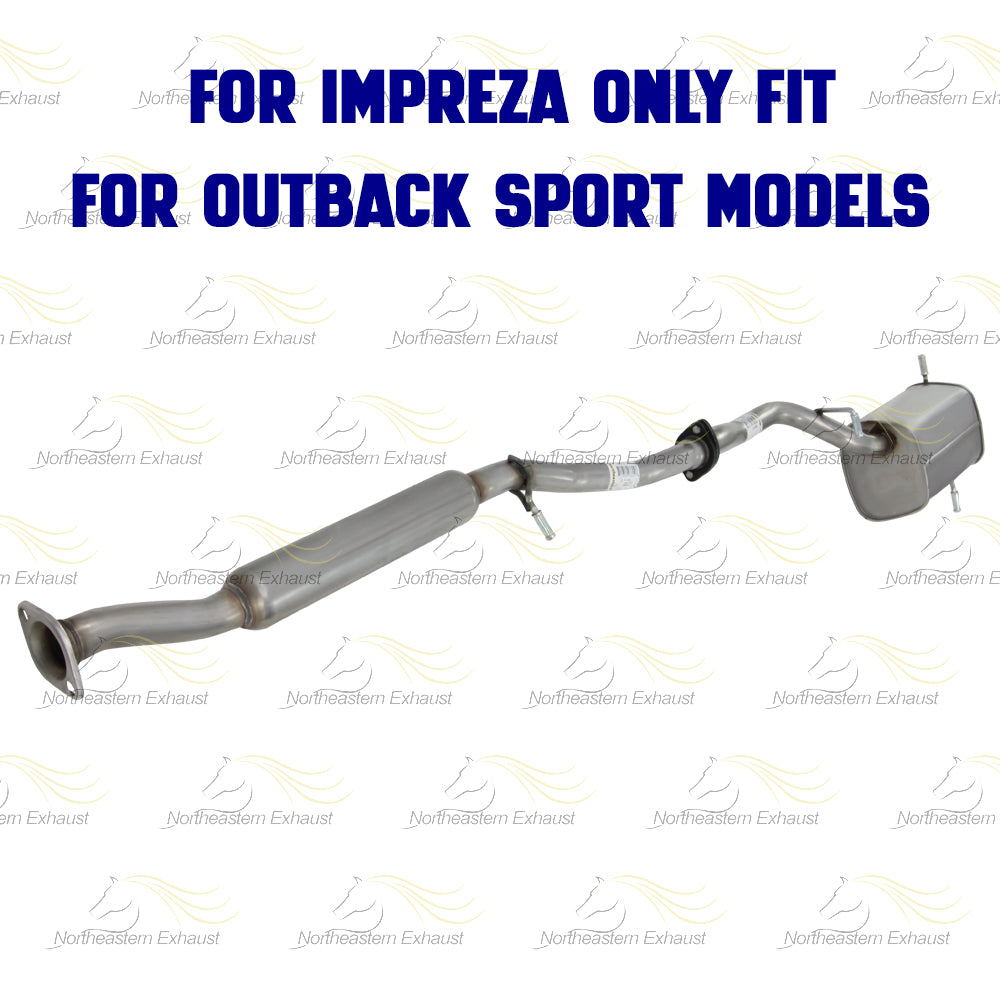 2006-2007 Subaru Impreza and Saab 9-2X 2.5L Exhaust Resonator Pipe and Muffler