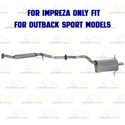 2006-2007 Subaru Impreza and Saab 9-2X 2.5L Exhaust Resonator Pipe and Muffler