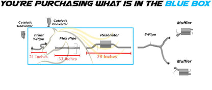 Front Exhaust Y-Pipe, Flex Pipe and Resonator for 2007 Mazda CX-9 3.5L | 2008-2012 Mazda CX-9 3.7L
