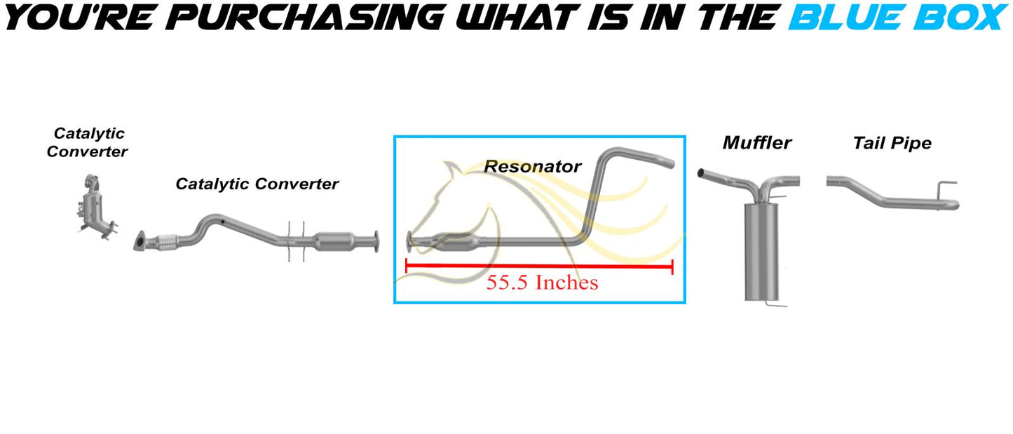 2011-2015 Chevrolet Cruze 1.4L & 1.8L Stainless Steel Exhaust Resonator Pipe