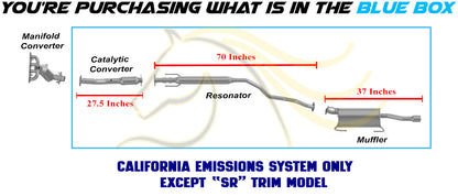 2013-2019 Nissan Sentra 1.8L EPA Approved Rear Catalytic, Resonator & Muffler Exhaust Kit