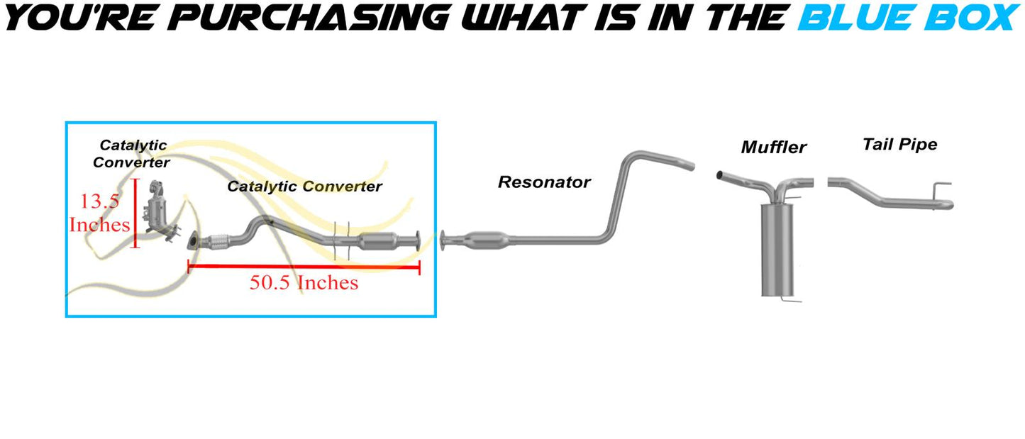 2011-2015 Cruze, 2016 Cruze Limited 1.4L Front & Rear Catalytic Kit EPA Approved