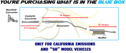 2013-2019 Nissan Sentra 1.8L EPA-Approved Rear Catalytic Resonator & Muffler Kit
