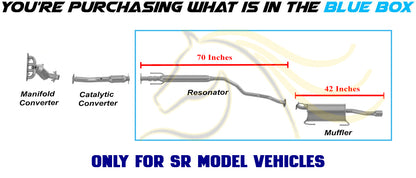 2013-2019 Nissan Sentra 1.8L Stainless Steel Resonator and Muffler Exhaust Kit