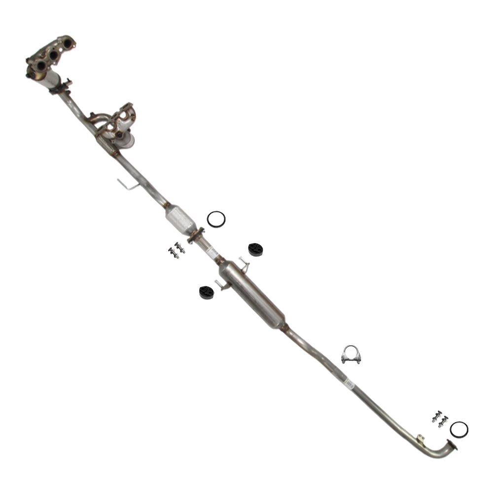 2004-2006 Toyota Camry 3.3L SE Dual Exhaust EPA Manifold Rear Catalytic Resonator Pipe