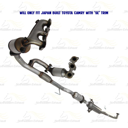 2004-2006 Toyota Camry 3.3L SE Dual Exhaust EPA Manifold Rear Catalytic Resonator Pipe