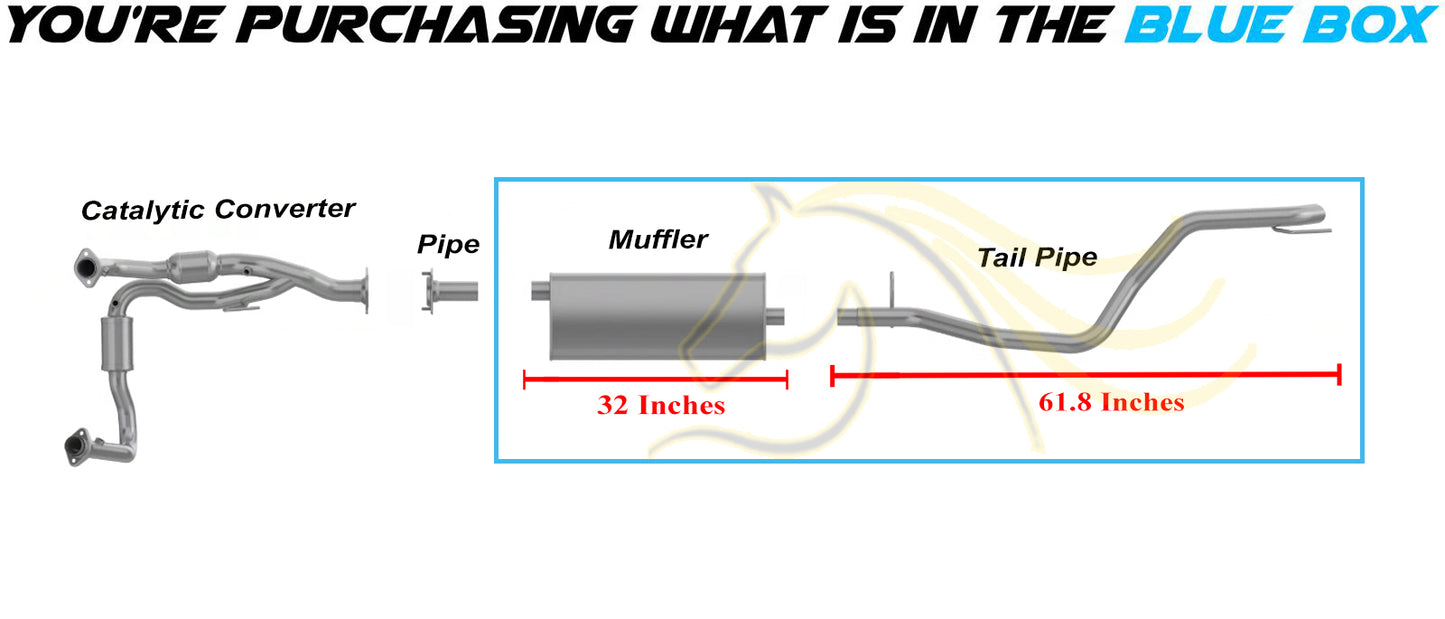 2006-2010 Jeep Commander Stainless Steel Muffler and Tail Pipe Exhaust Kit