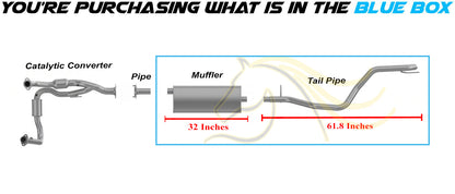 2006-2010 Jeep Commander Stainless Steel Muffler and Tail Pipe Exhaust Kit