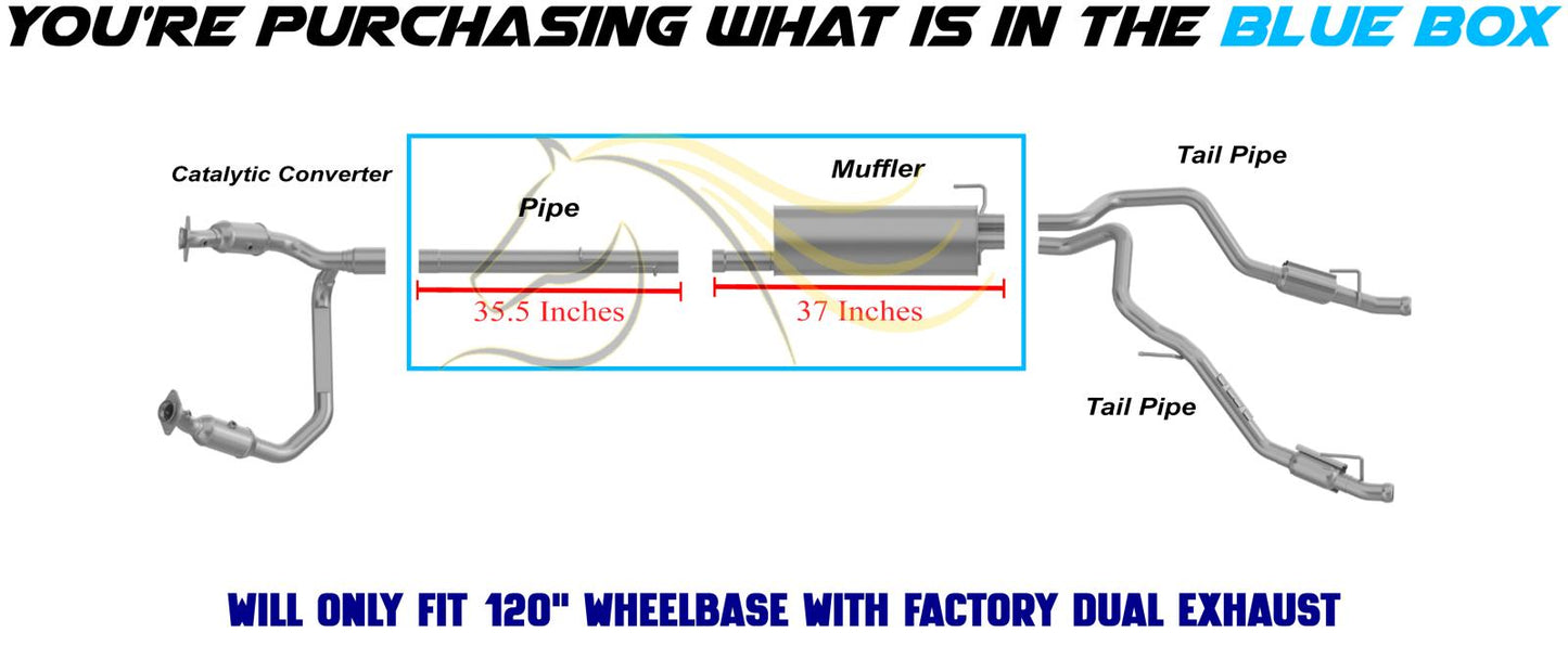 2009-2010 Dodge Ram 1500 5.7L Stainless Steel Front Pipe Muffler Exhaust Kit