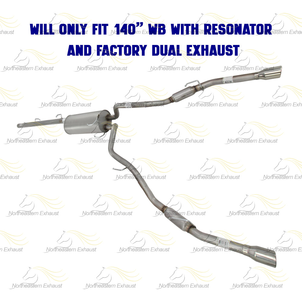 2011-2018 RAM 1500 5.7L 140" WB Stainless Steel Cat Back Exhaust Kit w/ Tips