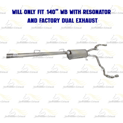 2009-2010 Dodge RAM 1500 5.7L 140" WB Stainless Steel Cat Back Exhaust Kit w/ Tips