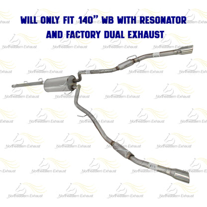 2009-2010 Dodge RAM 1500 5.7L 140" WB Stainless Steel Cat Back Exhaust Kit w/ Tips