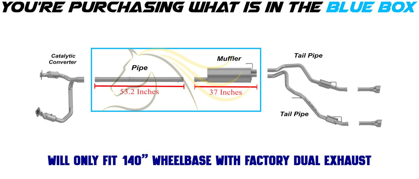 2009-2010 Dodge Ram 1500 5.7L 140" WB Stainless Steel Front Pipe Muffler Exhaust Kit