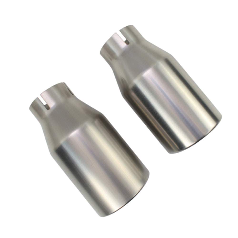 Pair of Stainless Steel Universal Tips 2.5" ID, 3.5" OD, 7.3" Long