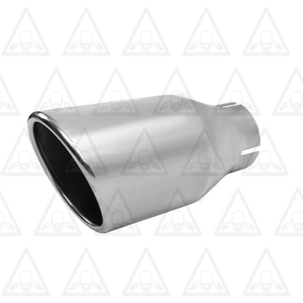 Stainless Steel Universal Exhaust Tip with Band Clamp 2.5" ID, 3.5" OD, 7.3" Long