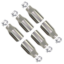 Stainless Steel Universal Exhaust Tips w/ Band Clamps x6 - 2.5" ID, 3.5" OD, 7.3" Long