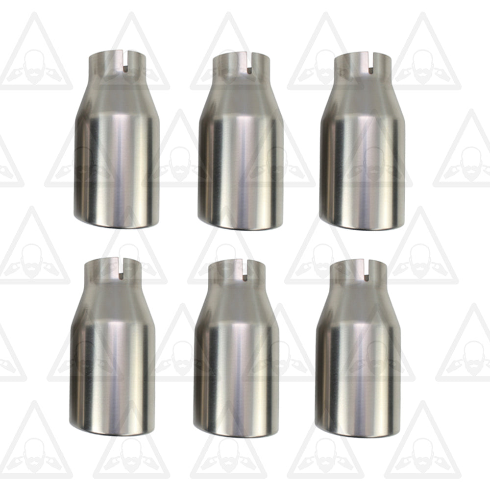 Stainless Steel Universal Exhaust Tips x6 - 2.5" ID, 3.5" OD, 7.3" Long