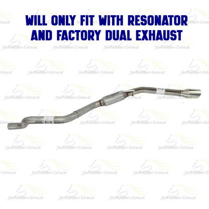 2009–2010 Dodge Ram 1500 5.7L  Stainless Steel Passenger Side Tail Pipe w/ Tips