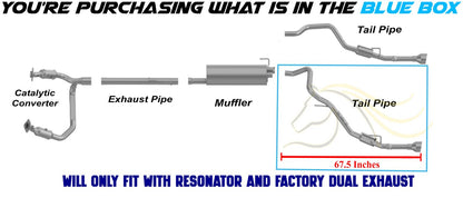 2009-2010 Dodge Ram 1500 5.7L Stainless Steel Driver Side Tail Pipe w/ Tips