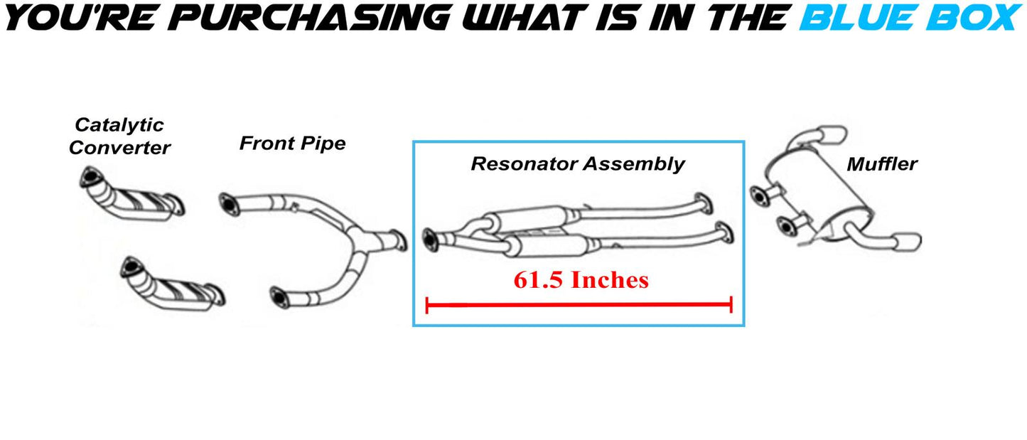 2010-2012 Infiniti FX35 3.5L Stainless Steel Exhaust Resonator Pipe
