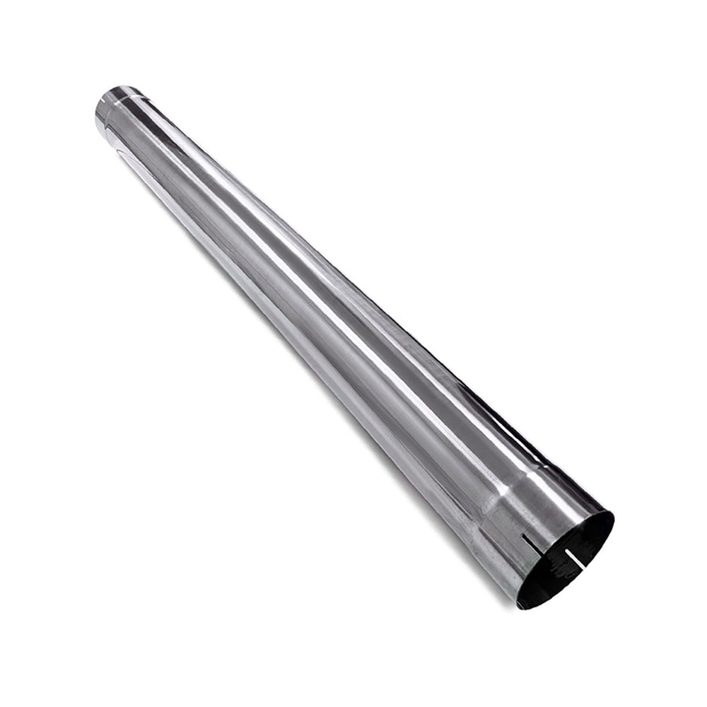 Polished Stainless Steel Exhaust Straight Pipe 5" ID x 51" Long