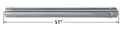 Polished Stainless Steel Exhaust Straight Pipe 5" ID x 51" Long
