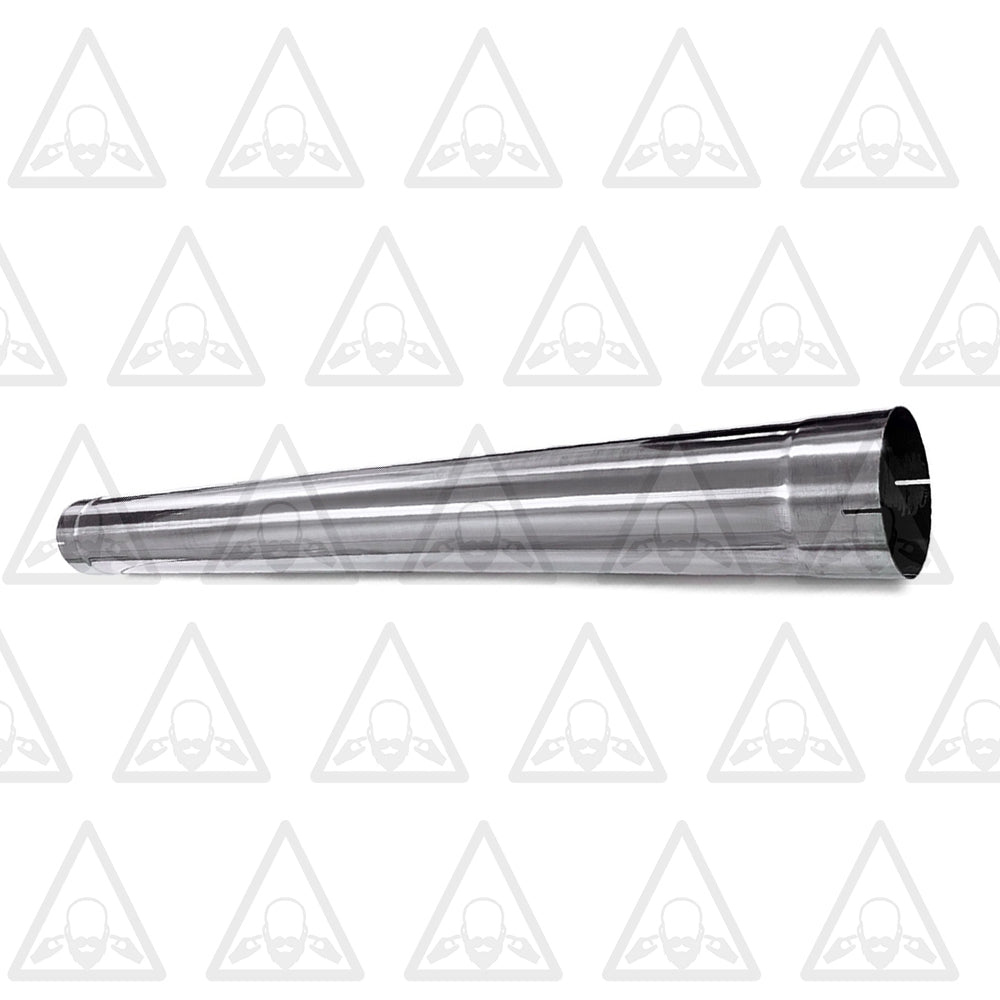 Polished Stainless Steel Exhaust Straight Pipe 5" ID x 51" Long