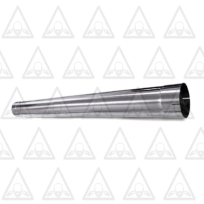 Polished Stainless Steel Exhaust Straight Pipe 5" ID x 51" Long