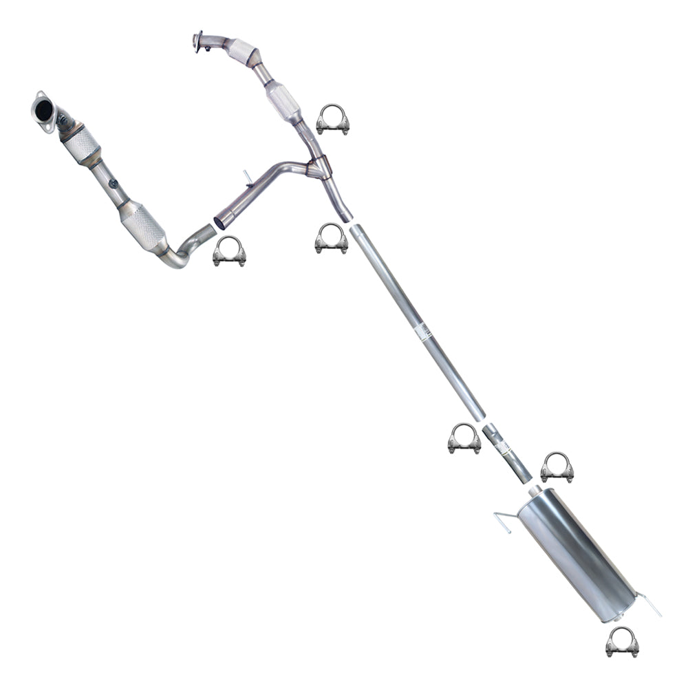 2004-2006 Ford F-150 5.4L Dual Catalytic w/ Exhaust Front Pipe Muffler Kit | EPA Approved