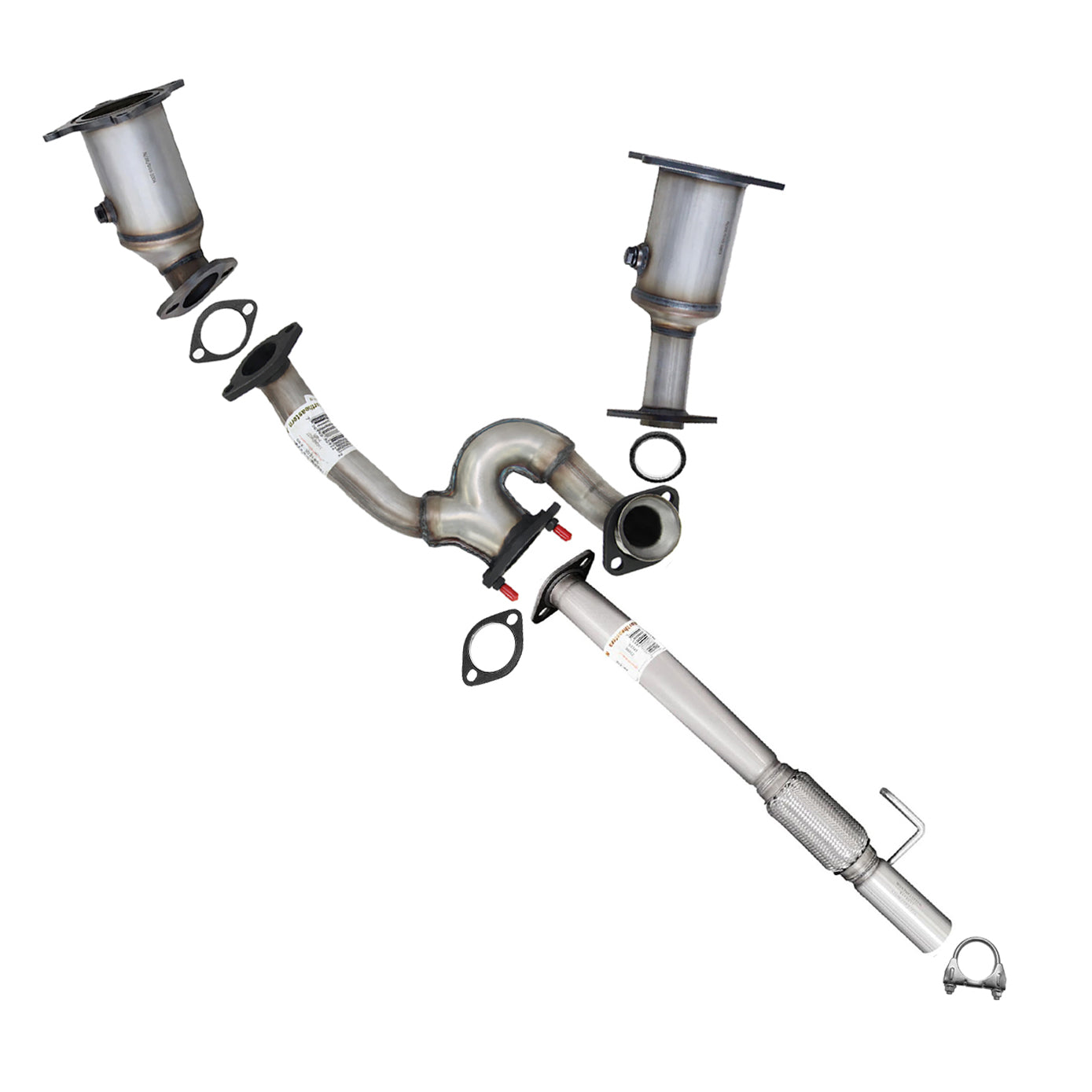 2007-2010 Lincoln MKX 3.5L EPA Pair of Catalytic Front Y-Pipe Kit
