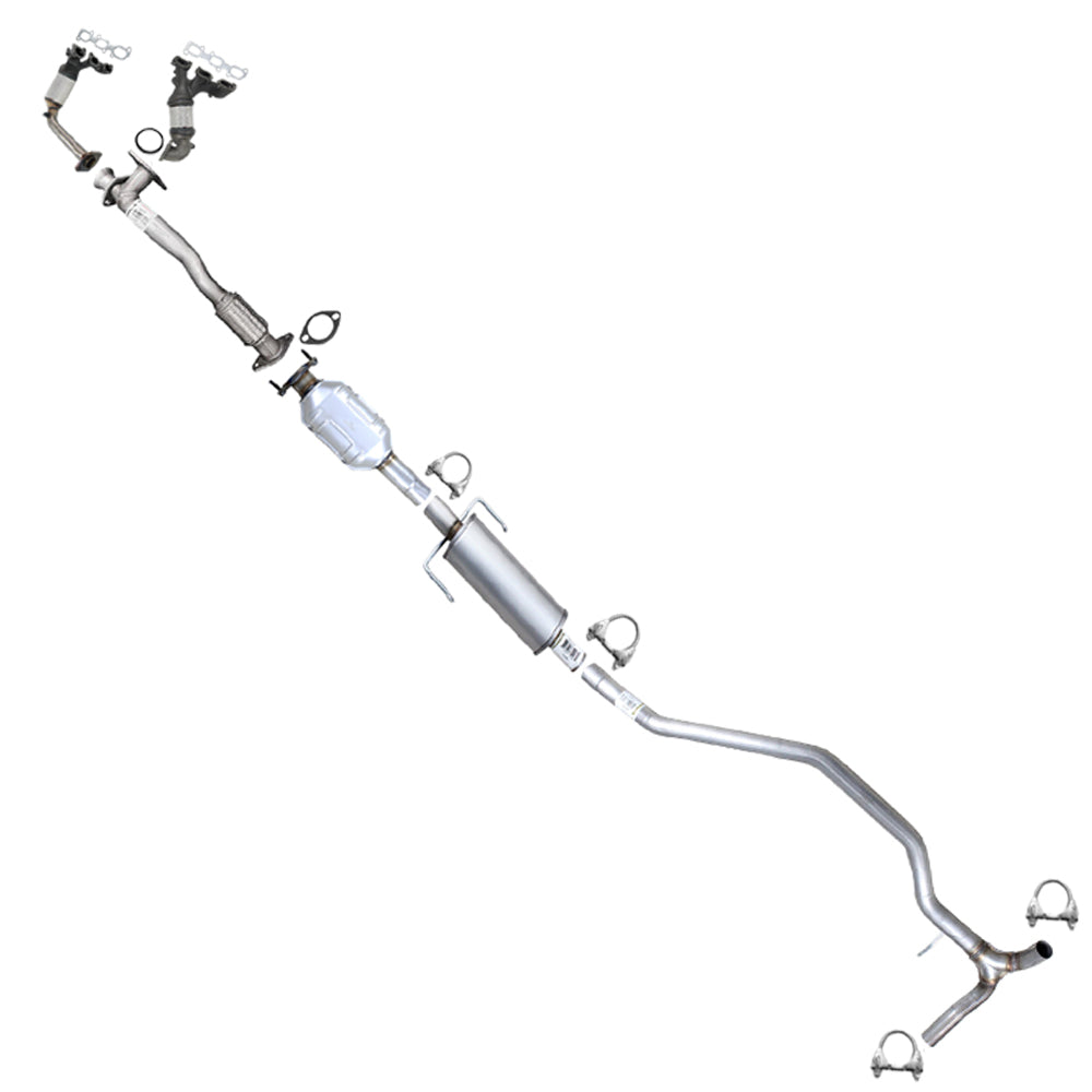 2006-2008 Ford Fusion 3.0L EPA Pair of Manifold & Catalytic, Intermediate Pipe Kit
