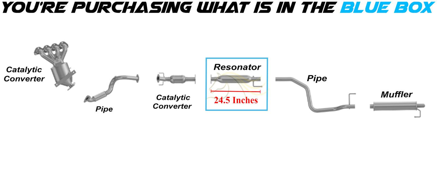 2012-2016 Chevy Sonic 1.4L 1.8L Stainless Steel Exhaust Resonator