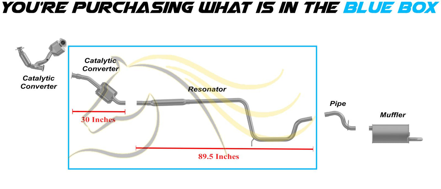 EPA Approved Rear Catalytic & Resonator for 2000-2007 Ford Taurus | 2000-2005 Mercury Sable | 3.0L
