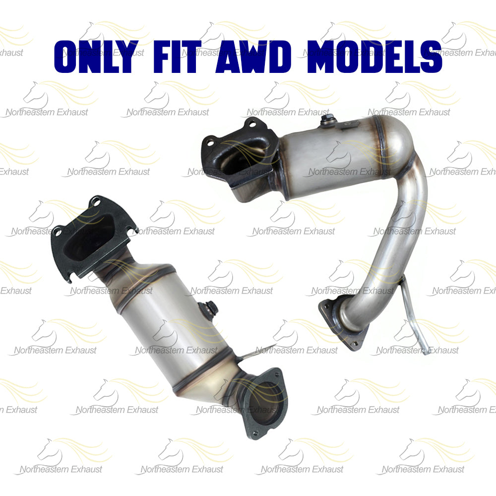 2014-2018 Jeep Cherokee 3.2L EPA Pair of Catalytic Front Pipes Resonator Kit | For AWD