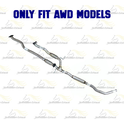 2014-2018 Jeep Cherokee 3.2L EPA Pair of Catalytic Front Pipes Resonator Kit | For AWD