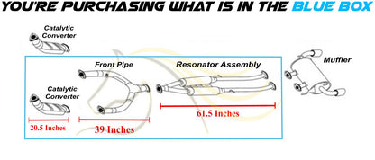 EPA Driver Side Catalytic Y Pipe Resonator Kit for 2010-13 FX35, FX37 3.5L 3.7L
