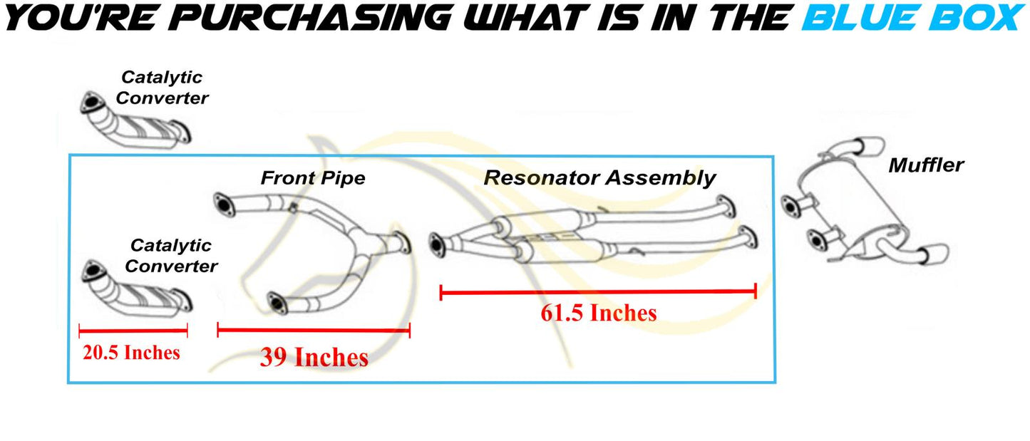 2014-2017 Infiniti QX70 3.7L Driver Side Catalytic Y Pipe Resonator Kit EPA Approved