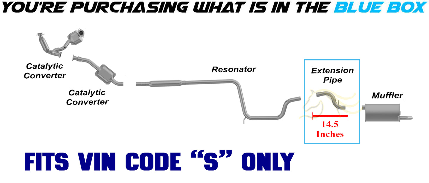 2000-2005 Mercury Sable 3.0L Stainless Steel Exhaust Extension Pipe