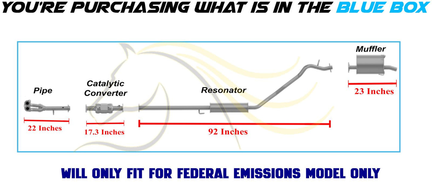1997-2001 Honda CR-V 2.0L Complete Exhaust System Kit - EPA Approved