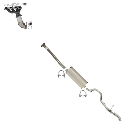 2007 Chevy Colorado 2.9L Exhaust Manifold Catalytic Converter Pipes and Muffler Kit
