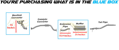 Exhaust Manifold with Extension Pipe and Muffler Kit for 2007-2012 Chevy Colorado and GMC Canyon 2.9L | EPA Approved