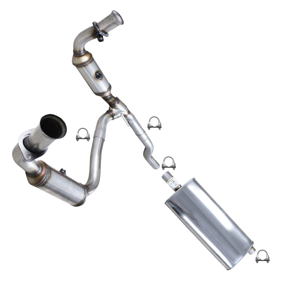 2008-2012 Jeep Liberty 3.7L EPA Approved Exhaust Catalytic Converter and Muffler
