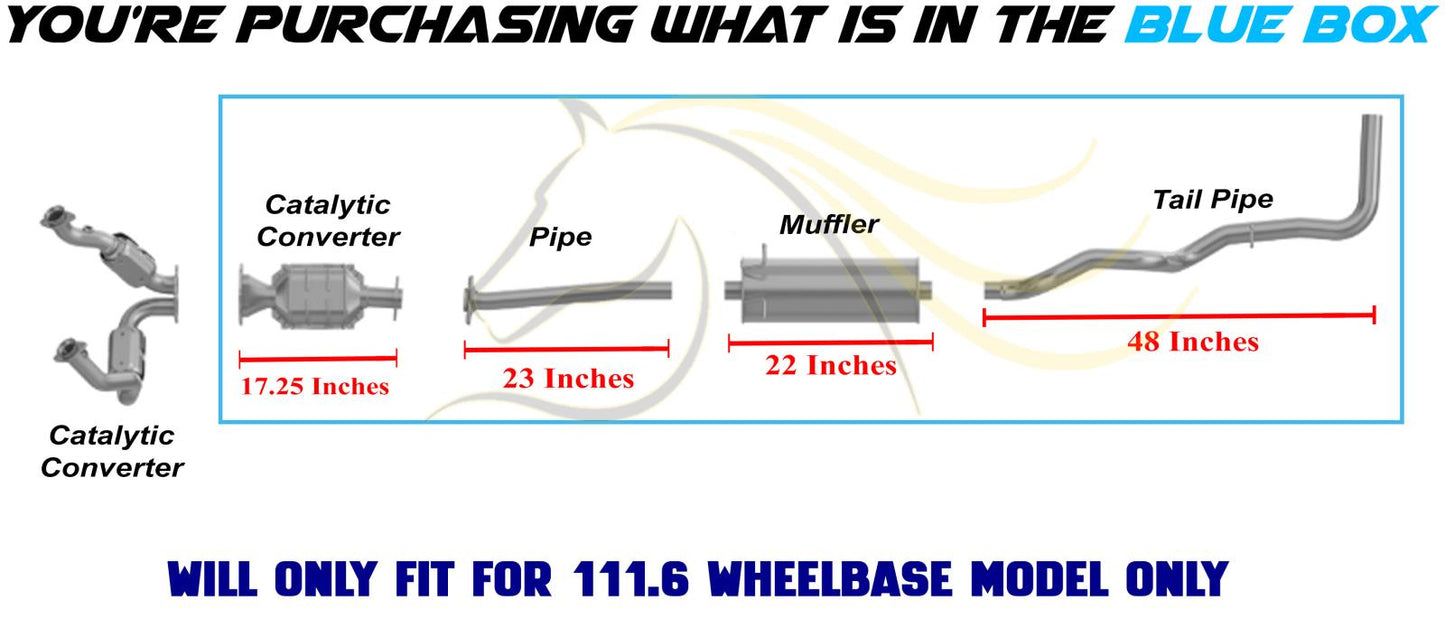 2004-2006 Mazda B3000 3.0L Exhaust Catalytic Converter Pipes and Muffler Kit | EPA Approved
