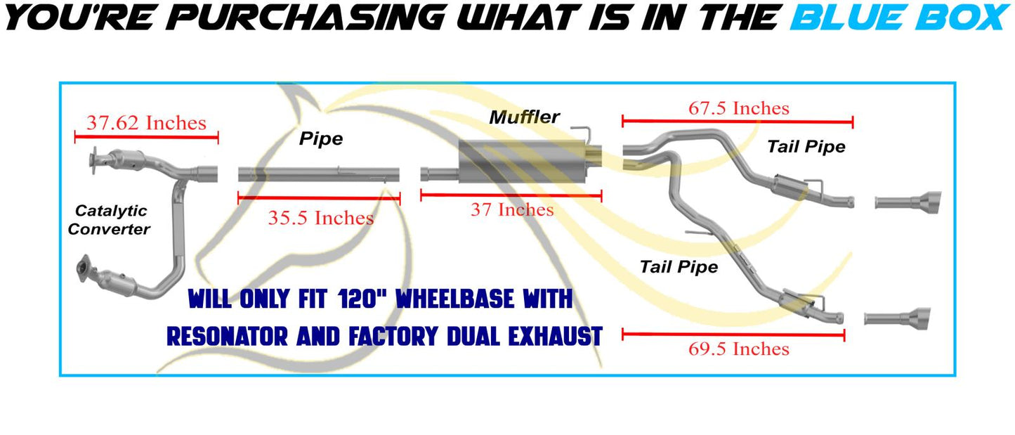 2011-2018 RAM 1500 5.7L Complete Exhaust System Kit with Tips | EPA Approved