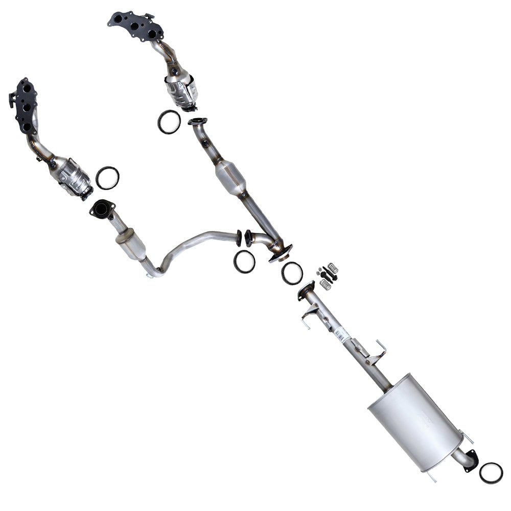 2013-2014 Toyota FJ Cruiser 4.0L EPA Approved Pair of Rear & Front Exhaust Catalytic with Muffler