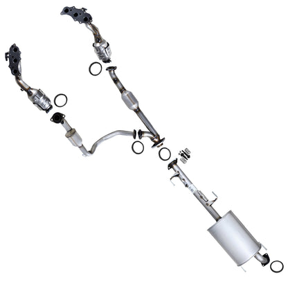 2013-2014 Toyota FJ Cruiser 4.0L EPA Approved Pair of Rear & Front Exhaust Catalytic with Muffler