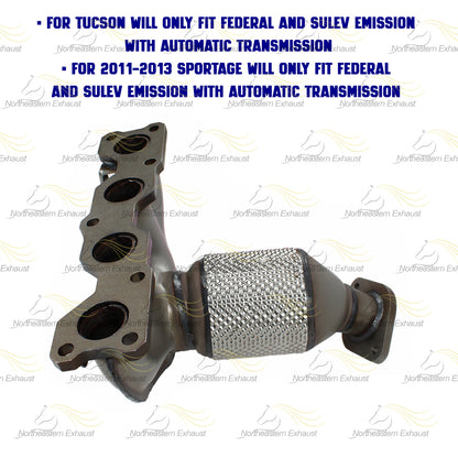 Exhaust Manifold Front Pipe Kit for 2010-2015 Hyundai Tucson 2.4L | 2011-2016 Kia Sportage 2.4L | EPA Approved