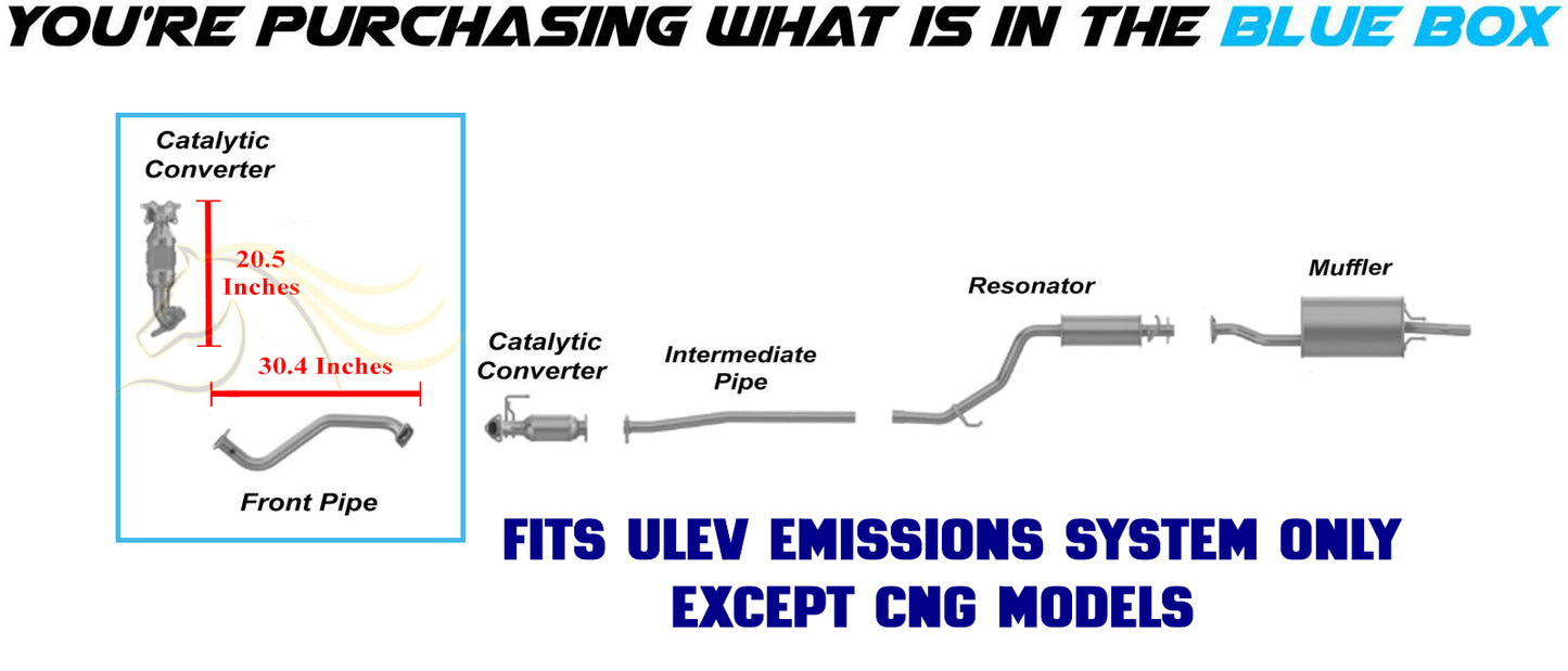 2014-2015 Honda Civic 1.8L Exhaust Catalytic Converter and Front Pipe | EPA Approved | ULEV except CNG