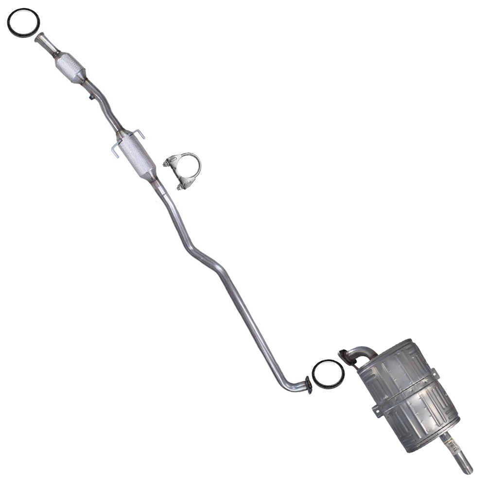 1998-2002 Chevy Prizm and Toyota Corolla 1.8L Catalytic, Resonator Pipe and Muffler